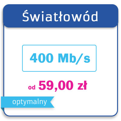 Światłowód 400/60 Mb/s